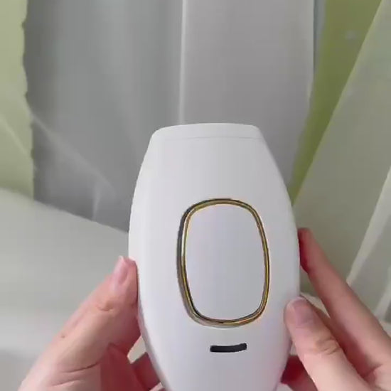 LumaSmooth IPL Hair Removal Device - Front view showing sleek white design"